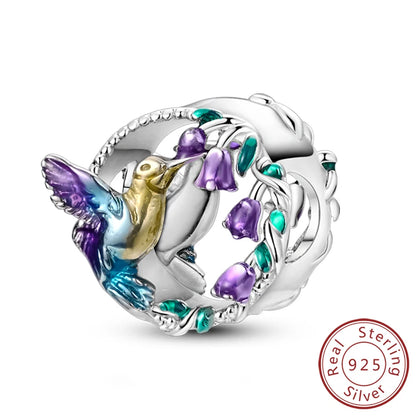 Hot 925 Sterling Silver Charm Beads Butterfly Dragonfly Firefly Charms Fit Original Bracelets DIY Jewelry For Women Gift