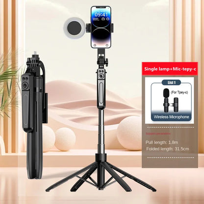 COOL DIER New Tripod for Smartphone Camera,Tripods Stand with Bluetooth Shutter,Wireless Selfie Stick Brackets with Phone Holder