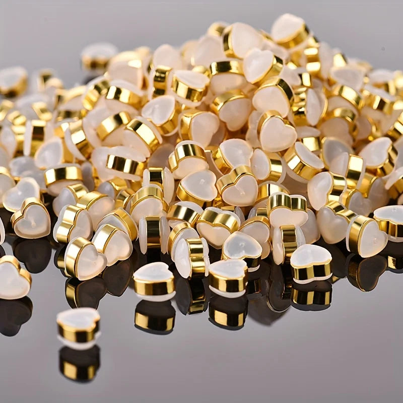 10/20/50Pcs Love Heart Soft Silicone Earring Backs Stoppers Copper Ring Ear Plugs For Jewelry Making DIY Earring Accessories