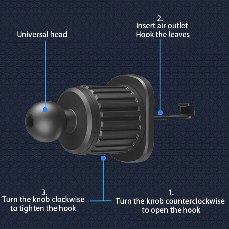 SEAMETAL Car Phone Holder Bracket Accessories Interior Air Outlet Vent Base Gadget Universal Auto Cellphone Support Accessories