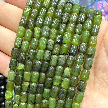 6x9MM Cylinder AA Smoky Quartz Natural Stone Loose Spacer Beads for Jewelry Making DIY Earrings Bracelets Charms Accessories