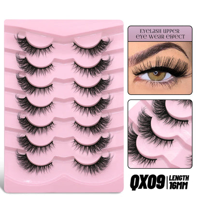 GROINNEYA Cat Eye Lashes Faux Mink Eyelashes Winged End Eye Elongated Eyelashes Fake Lashes Soft Natural long Full Strip Lashes