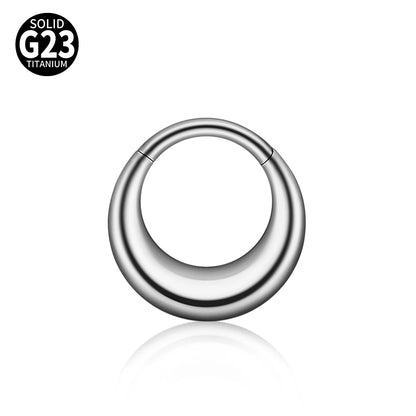 1/2/5PCS Punk Titanium Concave&Convex Crater Moon Septum Piercing Clicker Nose Rings 16G Segment Cartilage Daith Hoop Earring