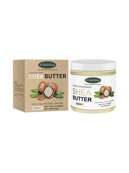 Crude Shea Butter Cream for Extremely Dry Skin Deep Moisturizing Nourishing Multi Purpose Skin Care Face Hand Body Cream 120g