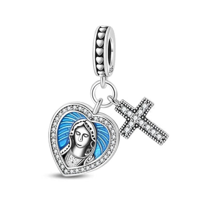 Original 925 Sterling Silver Charm Beads Classic Cross Bible Guardian Angel Charms Pendants For Bracelet DIY Birthday Jewelry