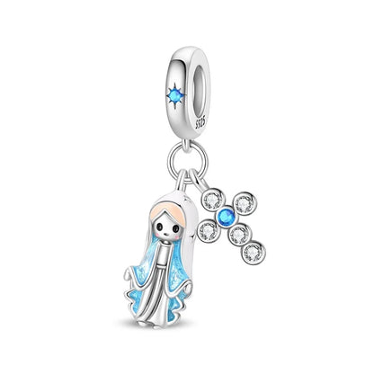 Original 925 Sterling Silver Charm Beads Classic Cross Bible Guardian Angel Charms Pendants For Bracelet DIY Birthday Jewelry