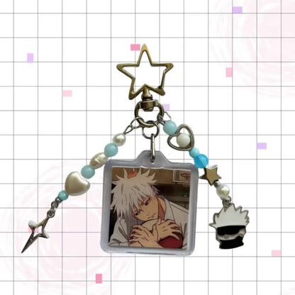 Anime Handmade Jujutsu Inspired Keychains Gojo Phone Bag Accessories Charm Party Gift For Boy and Girl Fans