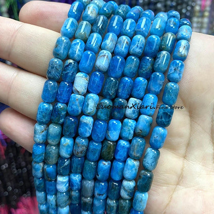 6x9MM Cylinder AA Smoky Quartz Natural Stone Loose Spacer Beads for Jewelry Making DIY Earrings Bracelets Charms Accessories