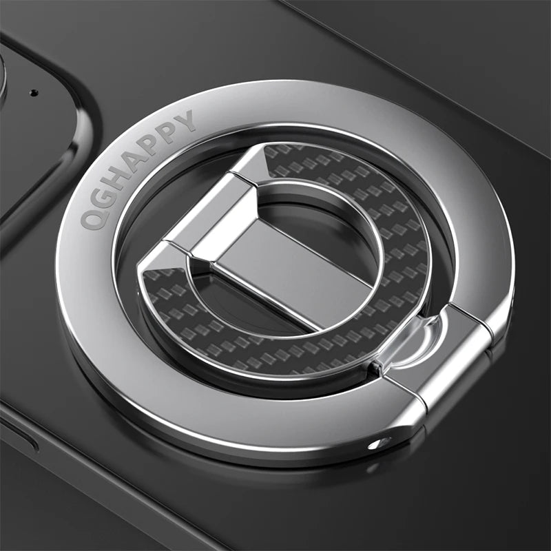 For Double-Sided Magnetic Phone Ring Holder for MagSafe Kickstand Magnet Grip for iPhone 16 15 14 For Huawei Xiaomi Stand Holder