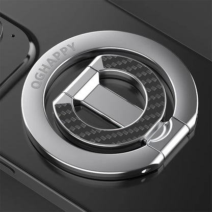 For Double-Sided Magnetic Phone Ring Holder for MagSafe Kickstand Magnet Grip for iPhone 16 15 14 For Huawei Xiaomi Stand Holder