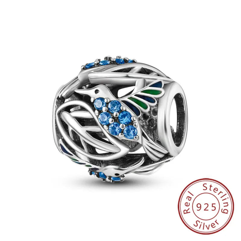 Hot 925 Sterling Silver Charm Beads Butterfly Dragonfly Firefly Charms Fit Original Bracelets DIY Jewelry For Women Gift