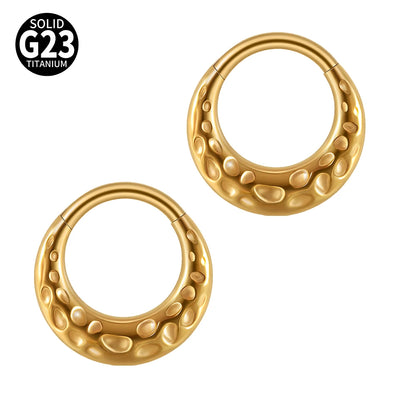 1/2/5PCS Punk Titanium Concave&Convex Crater Moon Septum Piercing Clicker Nose Rings 16G Segment Cartilage Daith Hoop Earring