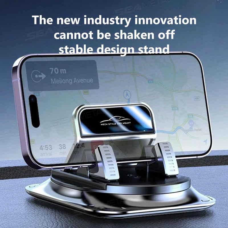 SEAMETAL Car Phone Mount Anti Slip Silicone Dashboard Phone Holder 360-Degree Free Rotation Universal Head-Up Navigation Holder