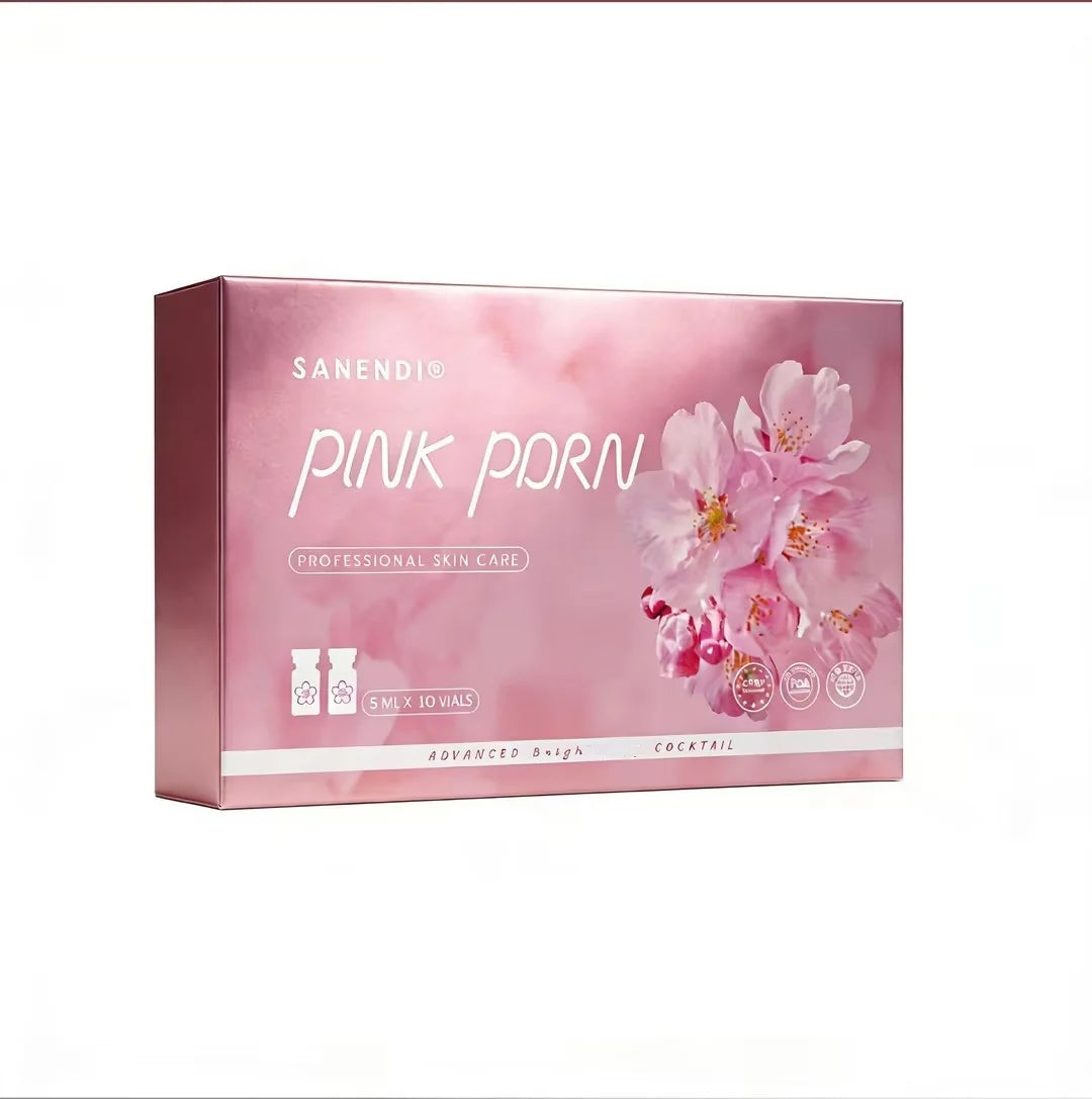 Sanendi PDRN Pink Cocktail Salmon DNA Facial Serum For Dermapen Face Glowing Hyaluronic Acid  Korean Skin Care 5mlX10vials