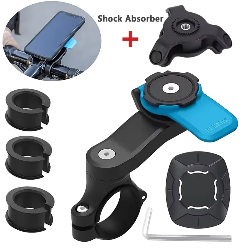 360° Rotatable Fully Adjustable Universal Phone Holder Shockproof Motorcycle & Bicycle GPS Navigation Mount for All Smartphones