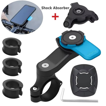 360° Rotatable Fully Adjustable Universal Phone Holder Shockproof Motorcycle & Bicycle GPS Navigation Mount for All Smartphones