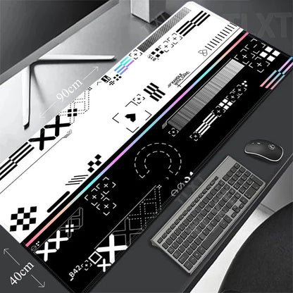 White Mouse Pads Printstream Gaming Mousepads Large Mousepad Gamer Rubber Mat Deskpad Company Long Desk Mats XXL For Csgo