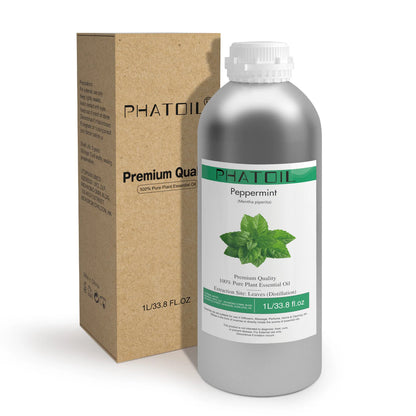 PHATOIL 1000ml Pure Essential Oil For Skin Care Spearmint Bergamot Lavender Eucalyptus Lemongrass Aromatherapy Essential Oils