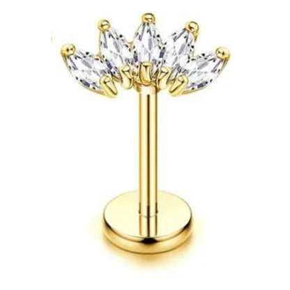 Bobisty 20G Flat Back Studs Earrings for Women Men 14K Gold Plated Push-in Cartilage Helix Tragus Nose Piercing Jewelry