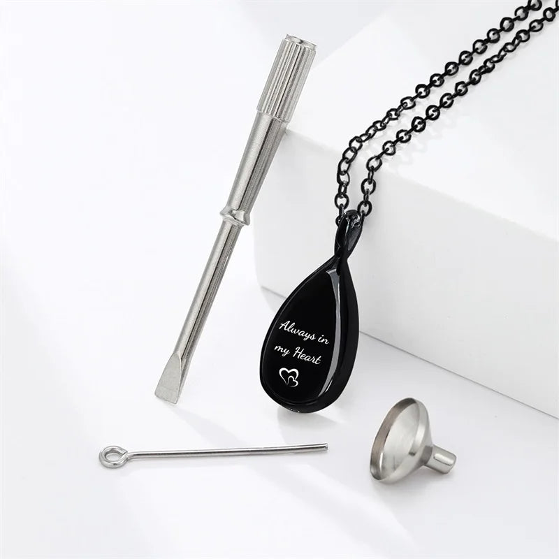 Personalized Photo Heart Urn Necklace for Ashes Cremation Urns Custom Picture Engraved Necklace Keepsake Text Memorial Jewelry