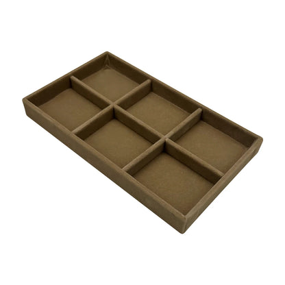 1PC, Flocking Jewelry Box Jewelry Tray, Color: Brown
