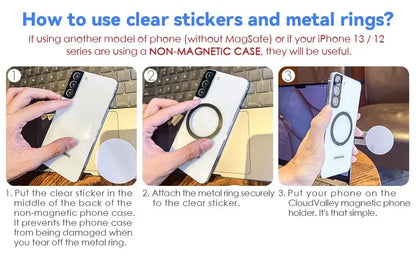 2026 Magnetic Laptop Phone Holder Computer Monitor Side Cell Phone Slim& Foldable For iPhone 14 13 12 Series Case and All Phone