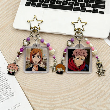 Anime Handmade Jujutsu Inspired Keychains Gojo Phone Bag Accessories Charm Party Gift For Boy and Girl Fans