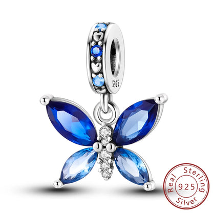 Hot 925 Sterling Silver Charm Beads Butterfly Dragonfly Firefly Charms Fit Original Bracelets DIY Jewelry For Women Gift
