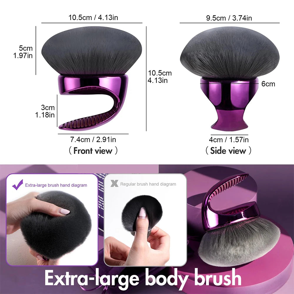 Beauty Blend & Blur Body Kabuki Brush Extra Large Vegan Bristles Self Tanner Brush Professional Blending Applicator Foundation