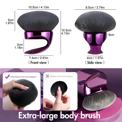 Beauty Blend & Blur Body Kabuki Brush Extra Large Vegan Bristles Self Tanner Brush Professional Blending Applicator Foundation