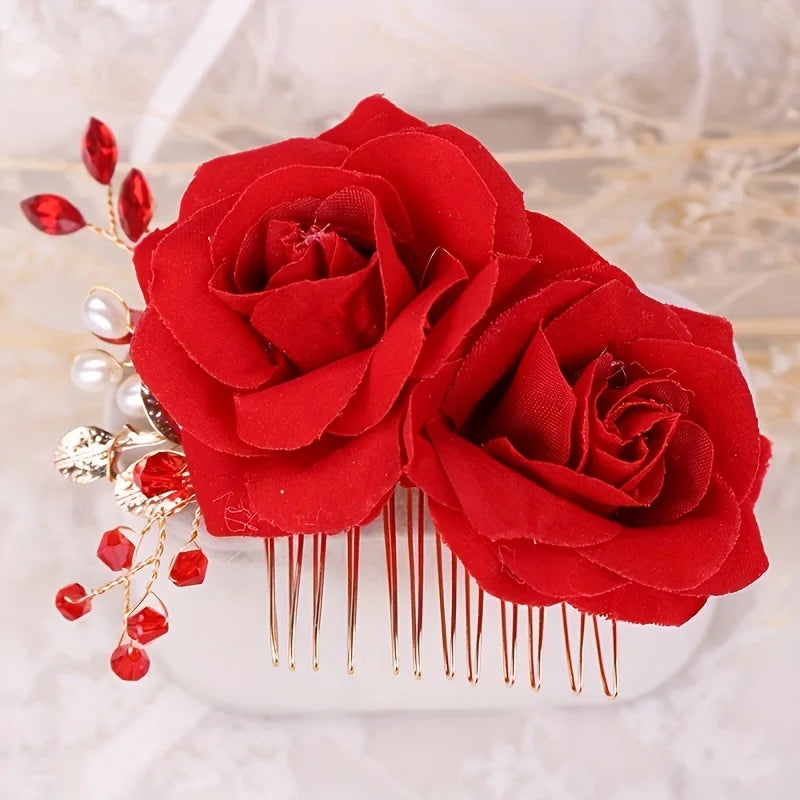 Golden Crystal Pearl Hair Comb Headband Hairband For Women Party Bridal Wedding Hair Accessories Jewelry Comb Headband Hairband