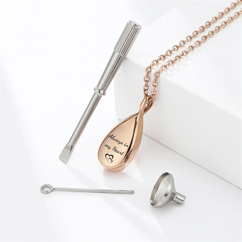 Personalized Photo Heart Urn Necklace for Ashes Cremation Urns Custom Picture Engraved Necklace Keepsake Text Memorial Jewelry
