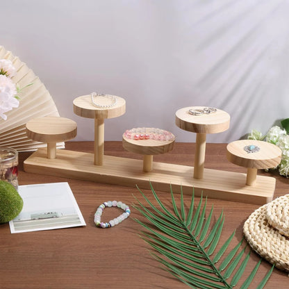 Wooden display rack with storage rack - Multi-layer storage box for jewelry.superior plants - for jewelry bead display