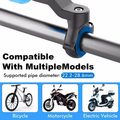 360° Rotatable Fully Adjustable Universal Phone Holder Shockproof Motorcycle & Bicycle GPS Navigation Mount for All Smartphones