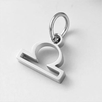 10PCS Stainless Steel Star Zodiac Sign 12 Constellation Pendant Accessories for Necklace Women Man Jewelry Gifts Wholesale