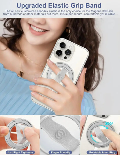 EWA MagOne 3rd MagSafe Phone Stand Magnetic Phone Ring Holder Kickstand Magnet Grip for All Phone  Holder