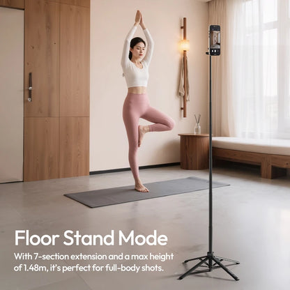 Ulanzi MT-85 Automatic Phone Tripod Magsafe Selfie Stick for iPhone 17 16 15 Pop Open Tripod Floor Stand for Outdoor Travel Vlog