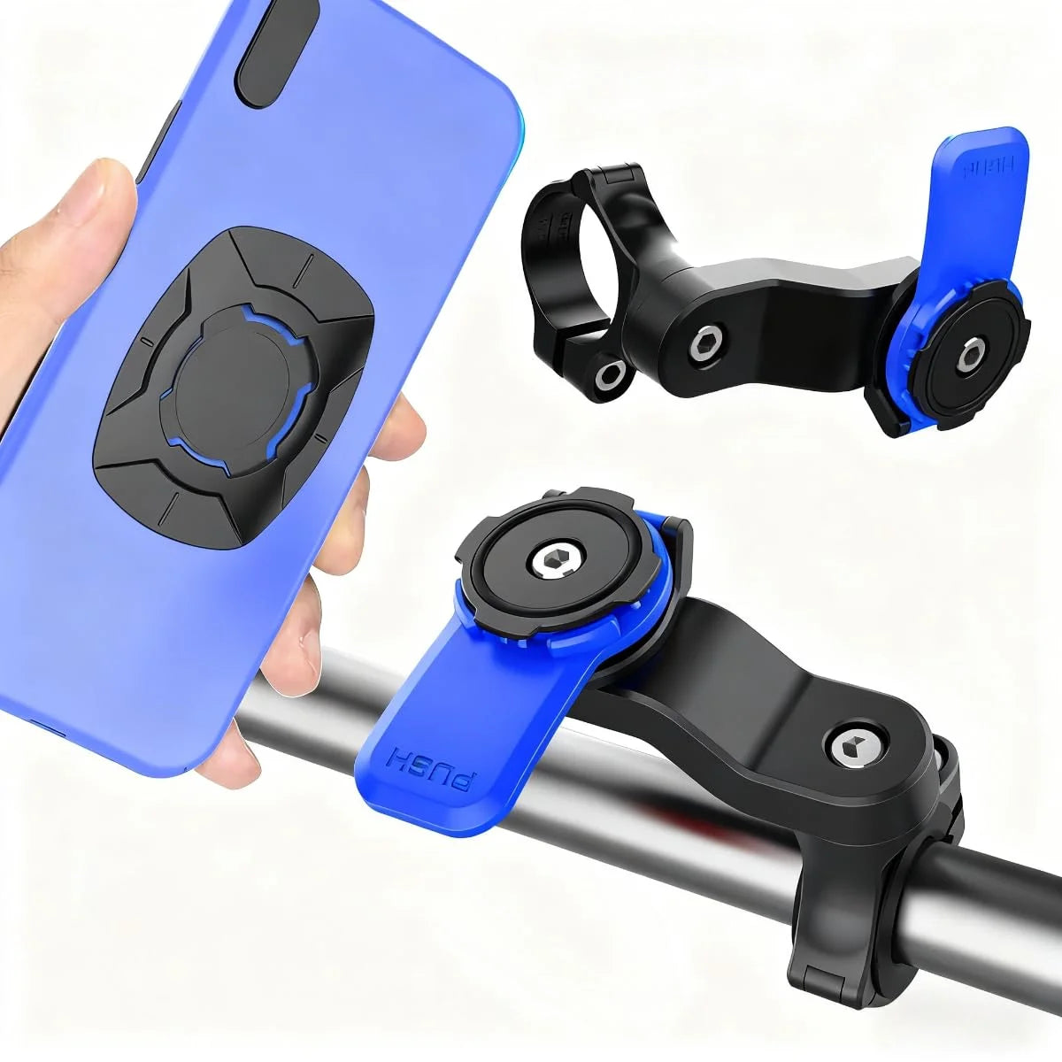 360° Rotatable Fully Adjustable Universal Phone Holder Shockproof Motorcycle & Bicycle GPS Navigation Mount for All Smartphones