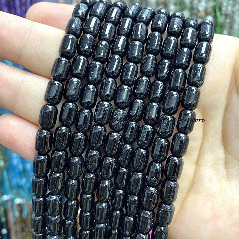 6x9MM Cylinder AA Smoky Quartz Natural Stone Loose Spacer Beads for Jewelry Making DIY Earrings Bracelets Charms Accessories