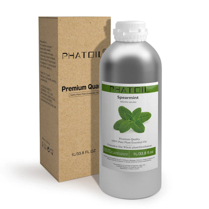 PHATOIL 1000ml Pure Essential Oil For Skin Care Spearmint Bergamot Lavender Eucalyptus Lemongrass Aromatherapy Essential Oils