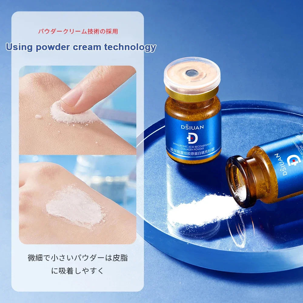 12PCS Hyaluronic Acid Essence Collagen Filling Powder Cream  Recombinant Repair Moisturizing Firming Whitening Skin Care