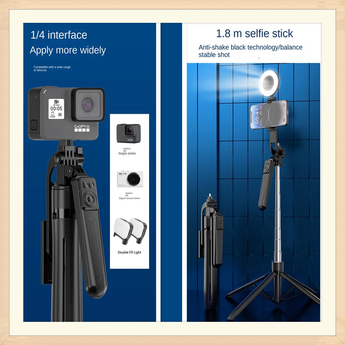 COOL DIER New Tripod for Smartphone Camera,Tripods Stand with Bluetooth Shutter,Wireless Selfie Stick Brackets with Phone Holder