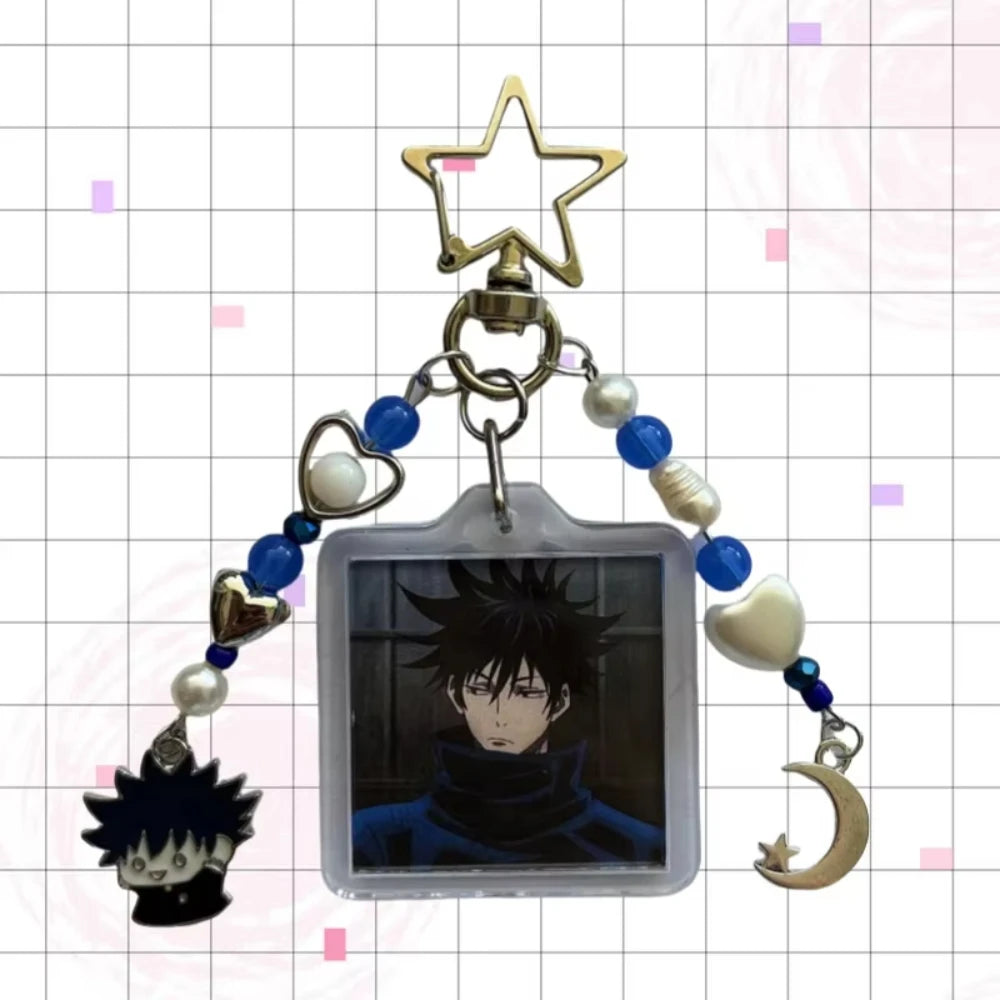 Anime Handmade Jujutsu Inspired Keychains Gojo Phone Bag Accessories Charm Party Gift For Boy and Girl Fans