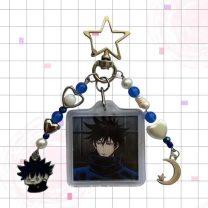 Anime Handmade Jujutsu Inspired Keychains Gojo Phone Bag Accessories Charm Party Gift For Boy and Girl Fans