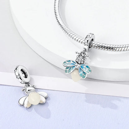 Hot 925 Sterling Silver Charm Beads Butterfly Dragonfly Firefly Charms Fit Original Bracelets DIY Jewelry For Women Gift