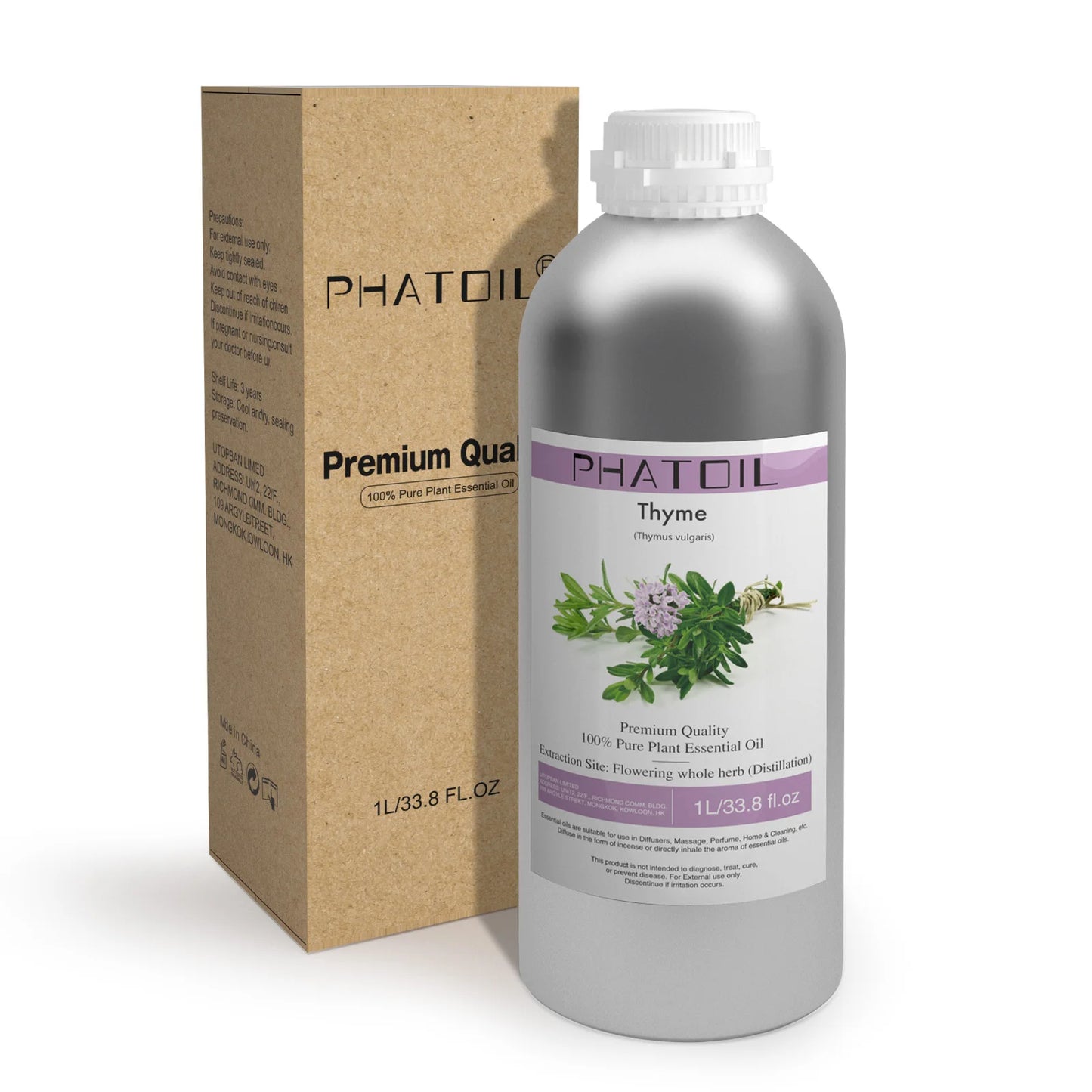 PHATOIL 1000ml Pure Essential Oil For Skin Care Spearmint Bergamot Lavender Eucalyptus Lemongrass Aromatherapy Essential Oils