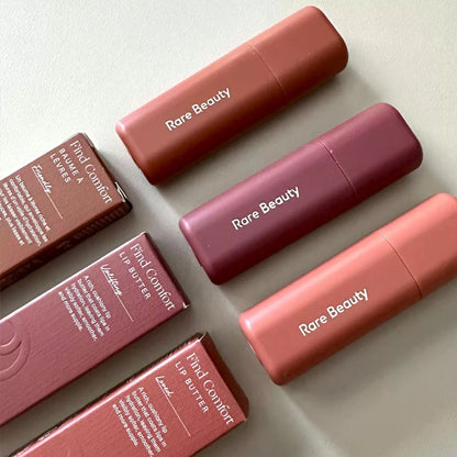 New Rare Beauty 4 Color Butter Lip Balm Lasting Moisturize Plumping Lip Gloss Makeup Cosmetic Easygoing Loved Uplifting Friendly