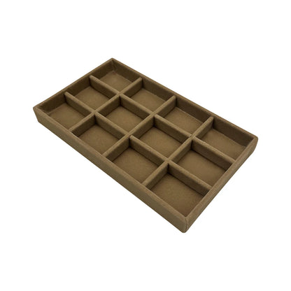 1PC, Flocking Jewelry Box Jewelry Tray, Color: Brown
