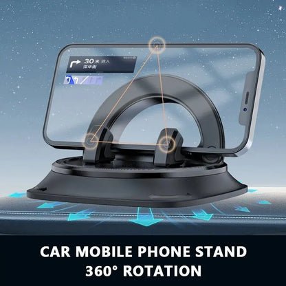 SEAMETAL Car Phone Mount Anti Slip Silicone Dashboard Phone Holder 360-Degree Free Rotation Universal Head-Up Navigation Holder