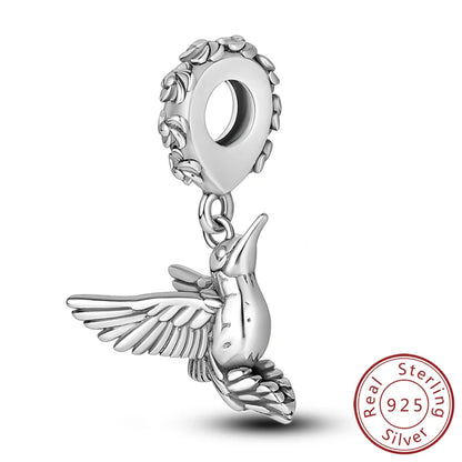 Hot 925 Sterling Silver Charm Beads Butterfly Dragonfly Firefly Charms Fit Original Bracelets DIY Jewelry For Women Gift